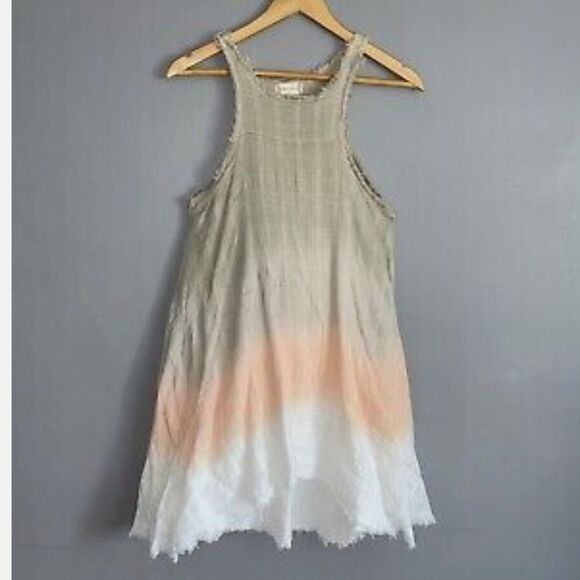 ALTAR'D STATE Womens Ombre Swing Dress Small Neutral Minimalist Lightweight - Picture 1 of 5